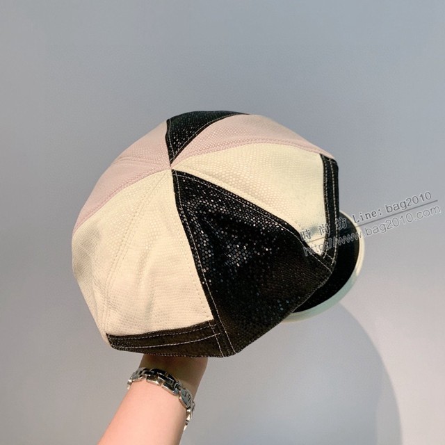 Gucci珍珠紋多片拼接女帽 古馳2021秋冬新款八角帽 古琦畫家帽  mmj1635